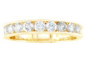 Ladies Machine Set Milgrain Band Gold