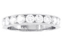Ladies Machine Set Milgrain Band White