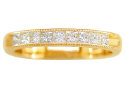 Ladies Princess Cut Channel Band Gold