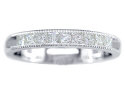 Ladies Princess Cut Channel Band White