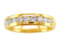 Mens Channel Band Gold