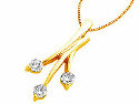Yellow Gold Twig Pendants